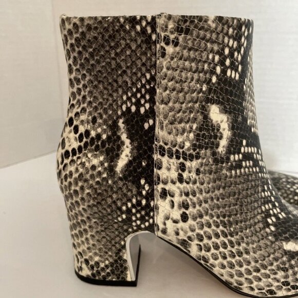 Essex Lane Gabriella Leather Snake-Skin Ankle Boots Booties Womens Size 6 - Picture 3 of 16